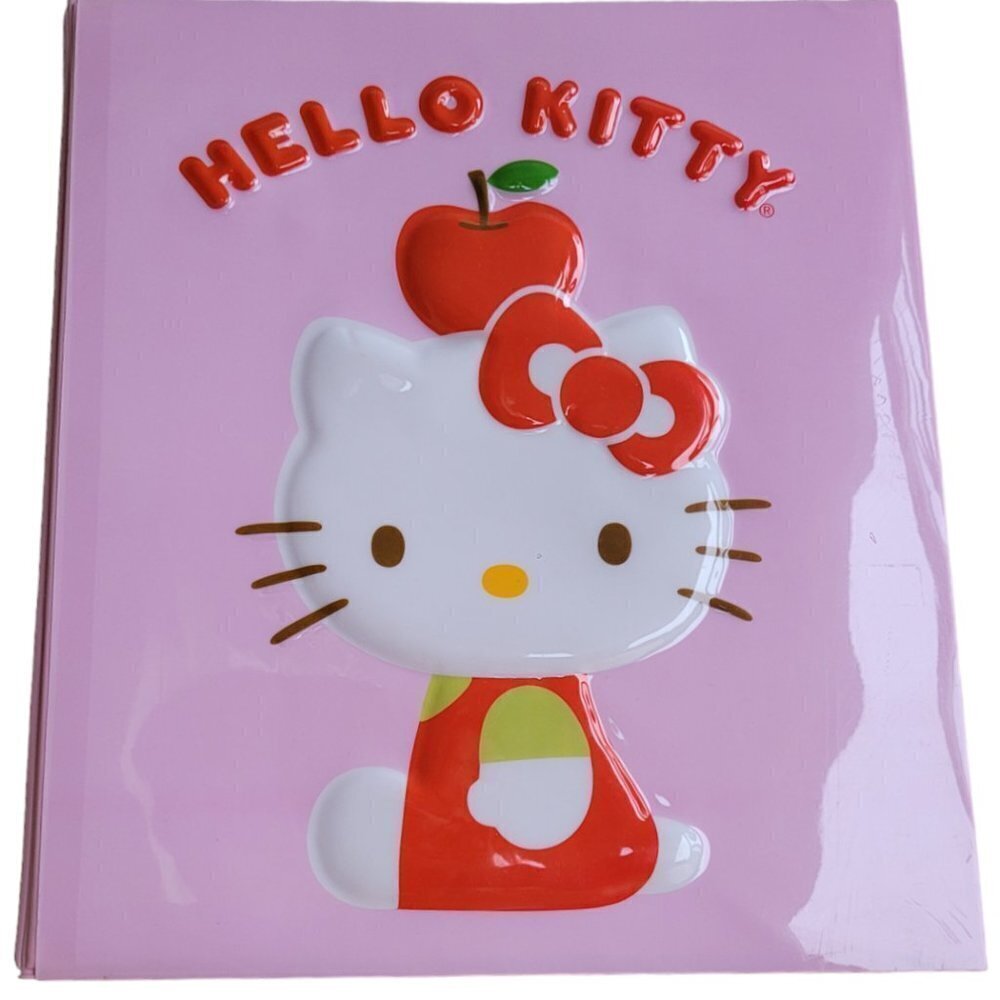 Y2K Sanrio Hello Kitty Puffy 3-Ring Binder with Raised Image & Pockets